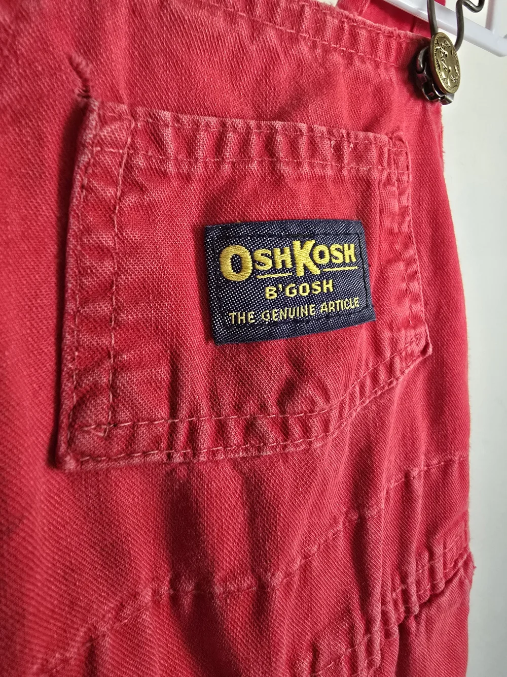 OshKosh B'gosh Red Corduroy Toddler Overalls with Front Pocket